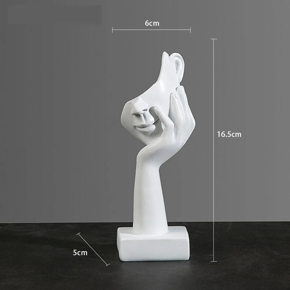 European Resin Abstract Mask Figurine for Modern Decor