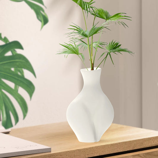Elegant Black Plastic Vase for Modern Boho Decor