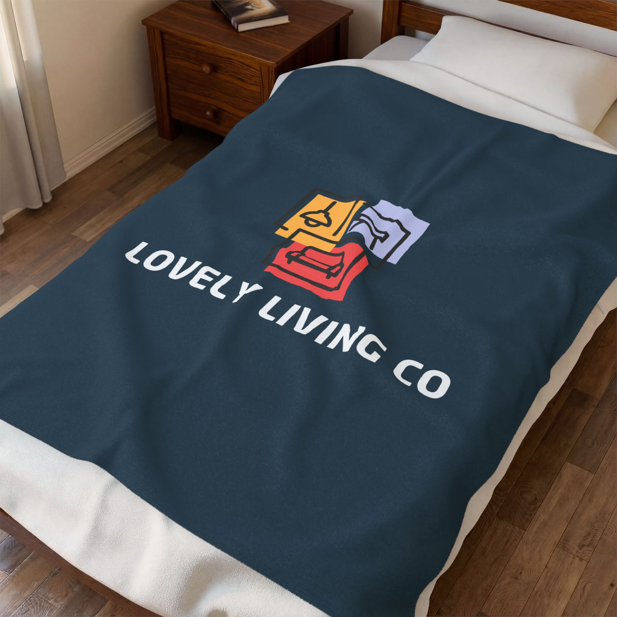 Lovely Living Co Velveteen Plush Blanket