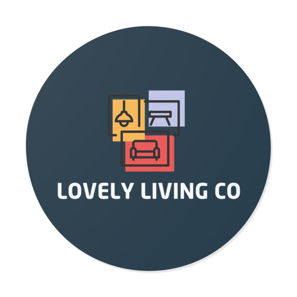 Lovely Living Co Round Vinyl Sticker