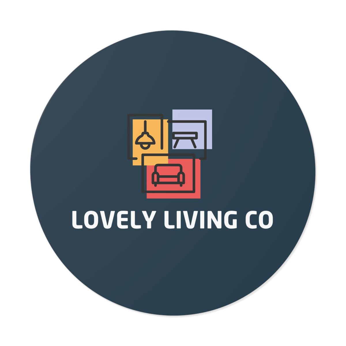 Lovely Living Co Round Vinyl Sticker