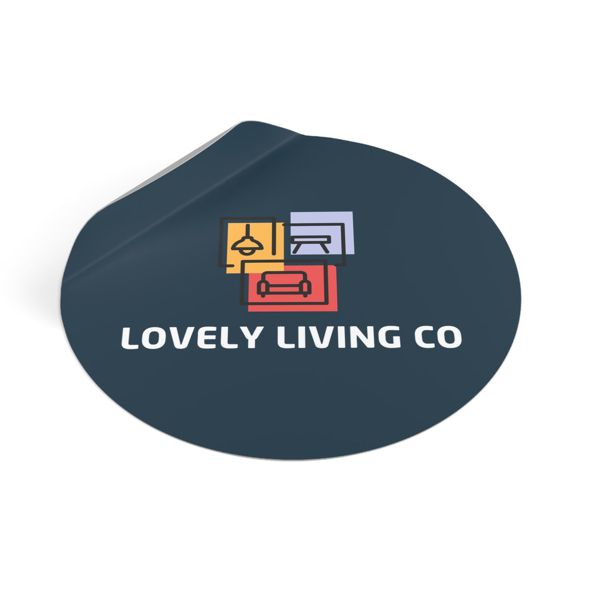 Lovely Living Co Round Vinyl Sticker