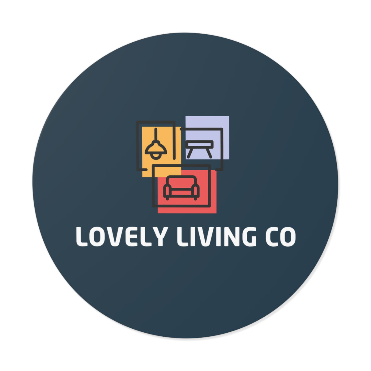 Lovely Living Co Round Vinyl Sticker
