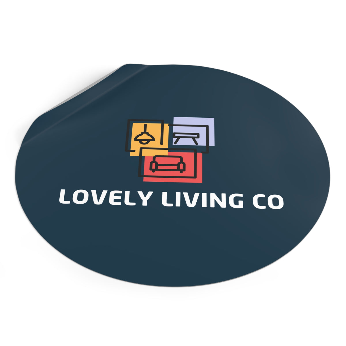 Lovely Living Co Round Vinyl Sticker