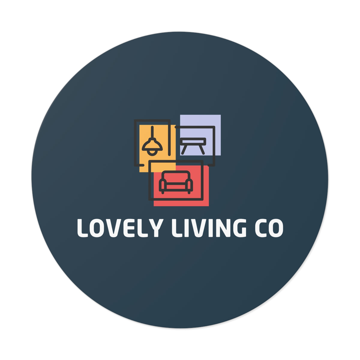 Lovely Living Co Round Vinyl Sticker