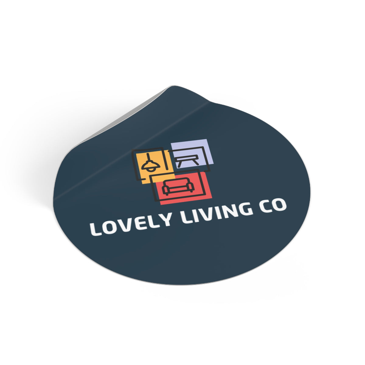 Lovely Living Co Round Vinyl Sticker