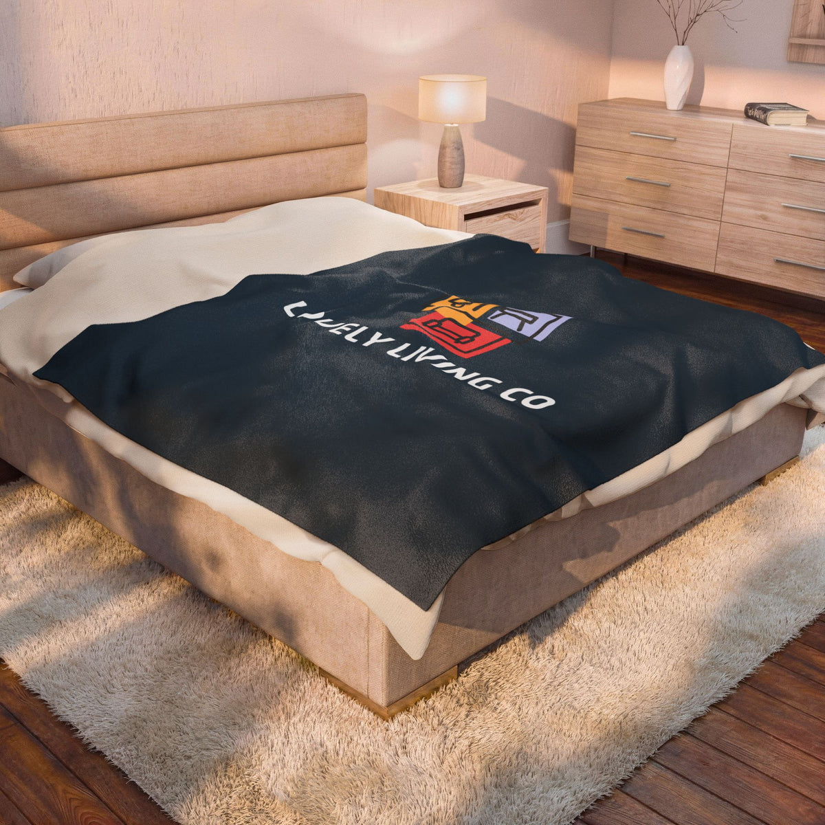 Lovely Living Co Velveteen Plush Blanket
