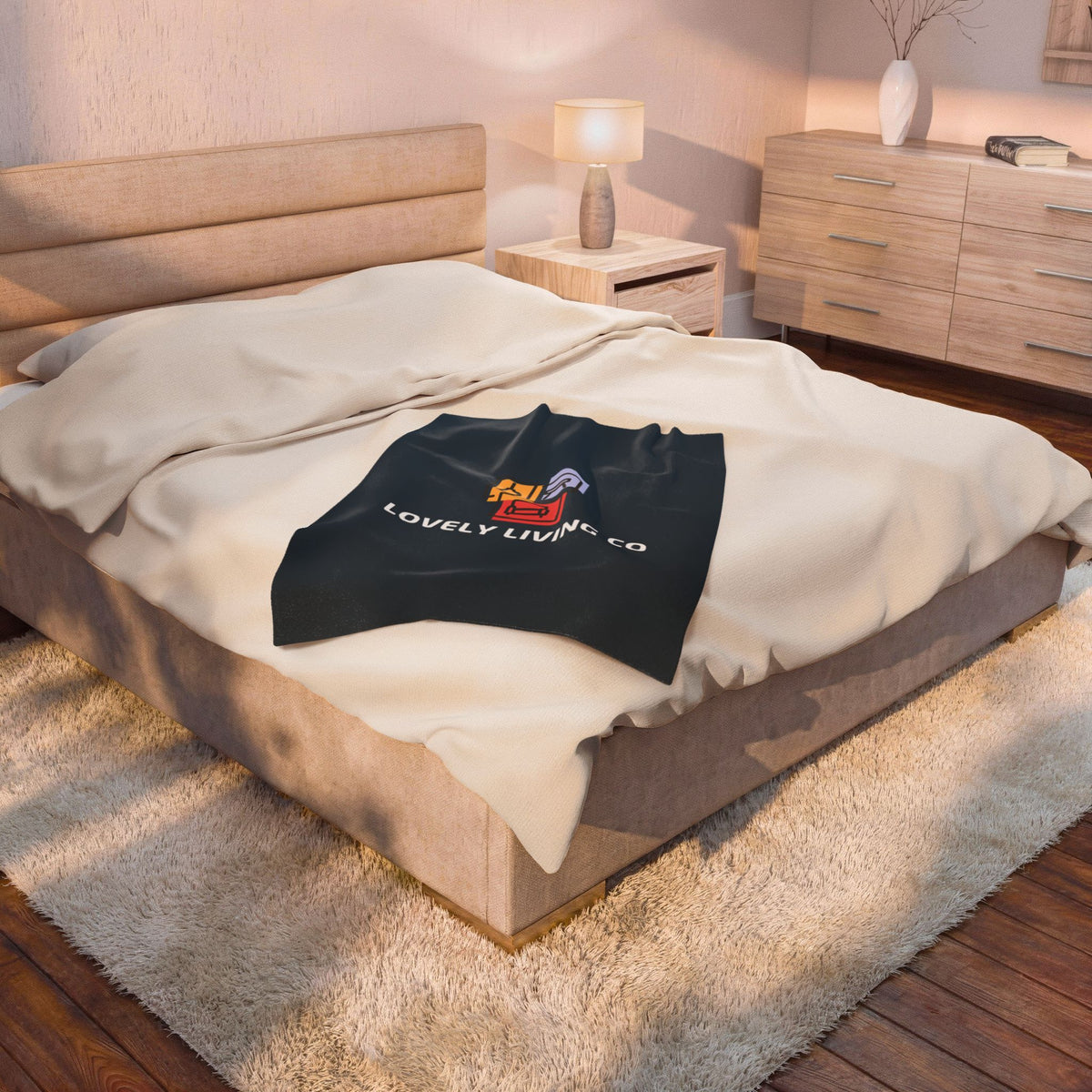 Lovely Living Co Velveteen Plush Blanket