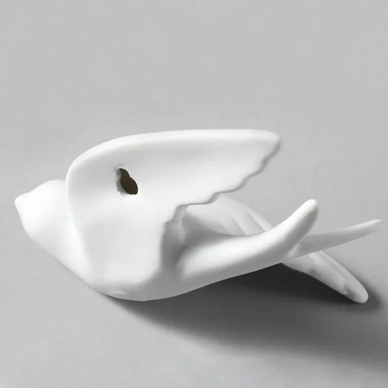 3D Ceramic Swallow Bird Wall Hanging Decor