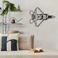 Vintage Powder-Coated F-22 Raptor Fighter Jet Wall Art