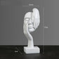 European Resin Abstract Mask Figurine for Modern Decor