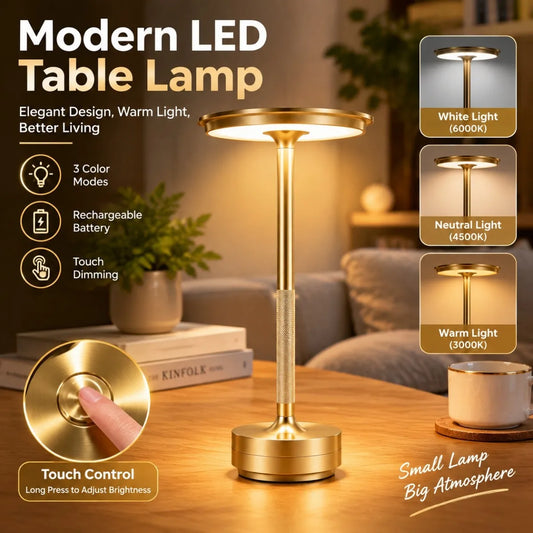 Rechargeable UFO LED Table Lamp with Touch Control
