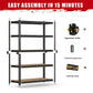 2000 lb Capacity Adjustable 5-Tier Heavy-Duty Garage Shelving