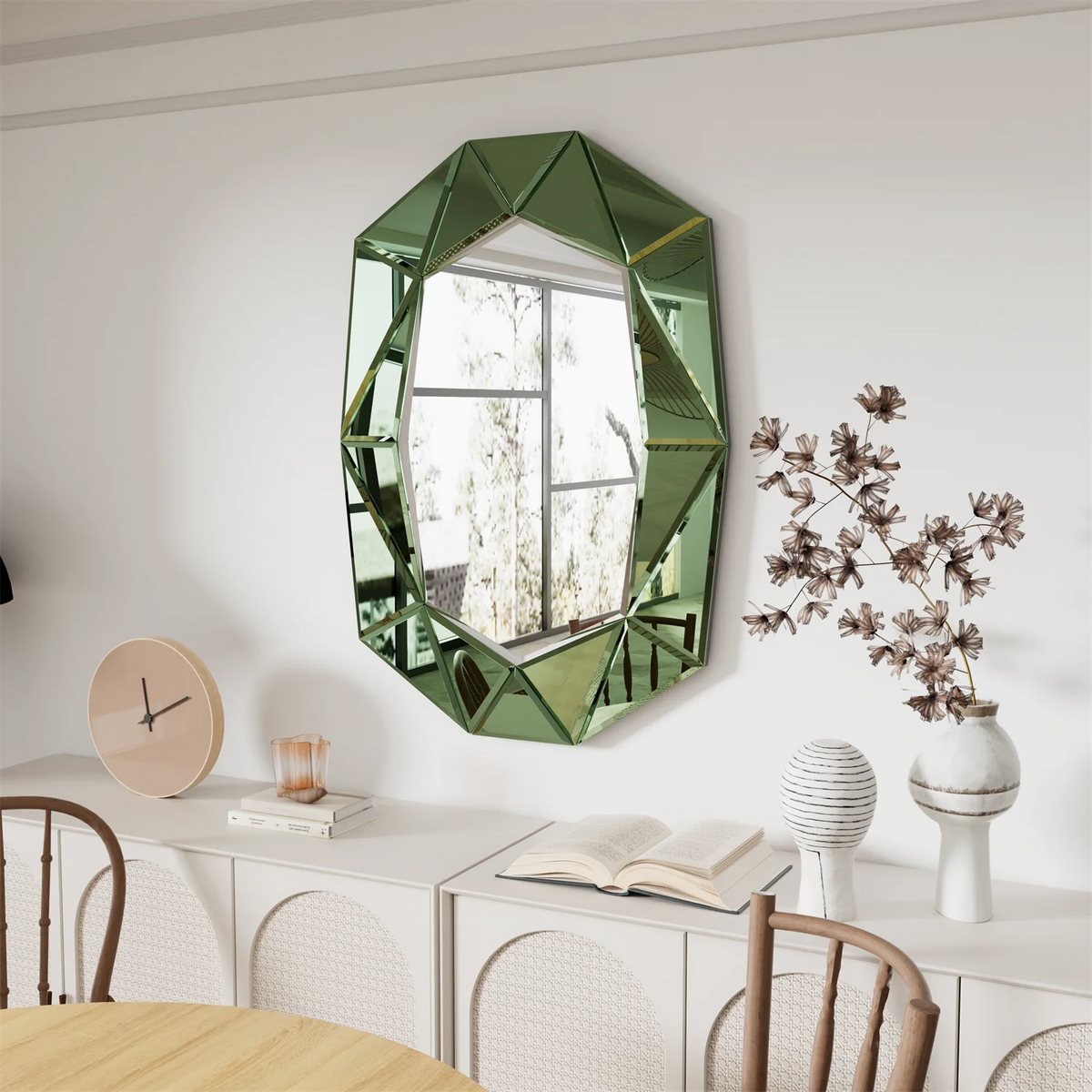 100cm Asymmetrical Decorative Venetian Glass Wall Mirror
