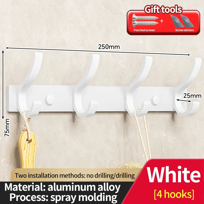 No-Drill Over-the-Door Clothes and Coat Hook Organizer