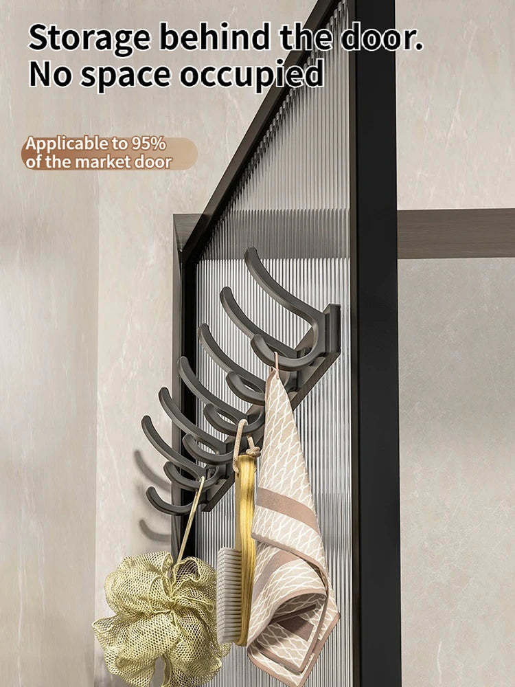 No-Drill Over-the-Door Clothes and Coat Hook Organizer
