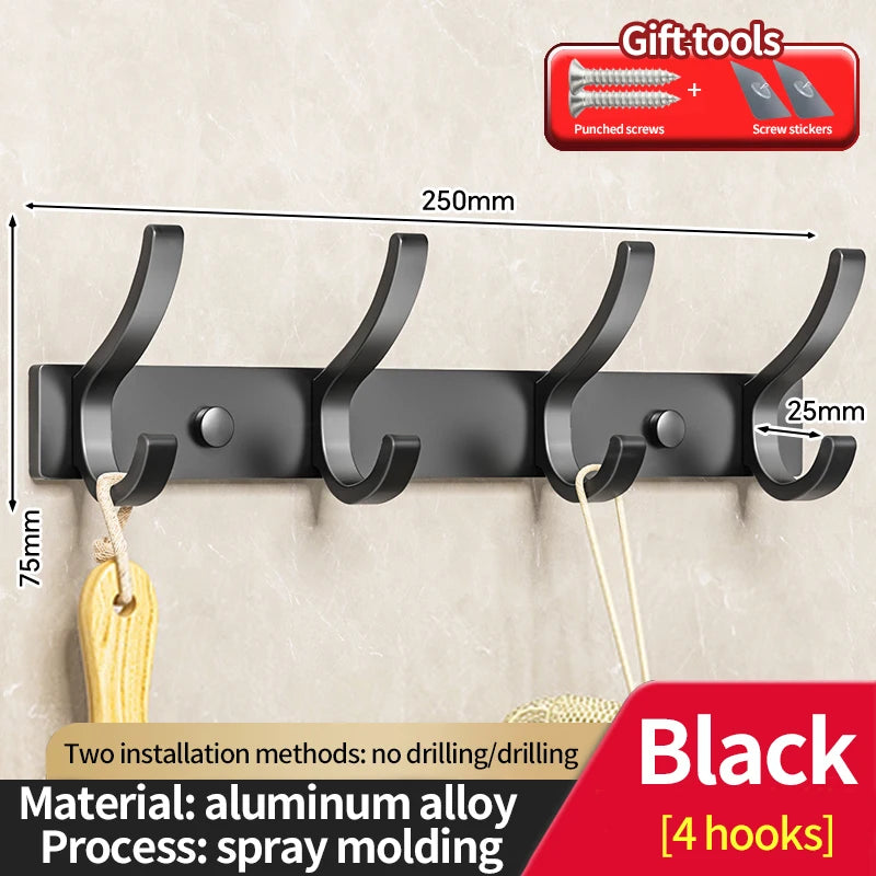 No-Drill Over-the-Door Clothes and Coat Hook Organizer