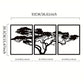 3-Piece Family Tree Metal Wall Art Decoration
