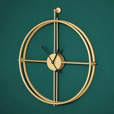 Retro Square Iron Tube Silent Wall Clock