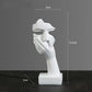 European Resin Abstract Mask Figurine for Modern Decor
