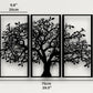 3-Piece Family Tree Metal Wall Art Decoration