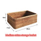 Handwoven Rectangular Rattan Wicker Storage Basket