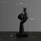 European Resin Abstract Mask Figurine for Modern Decor