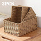 3-Piece Paper Rope Woven Storage Basket Set