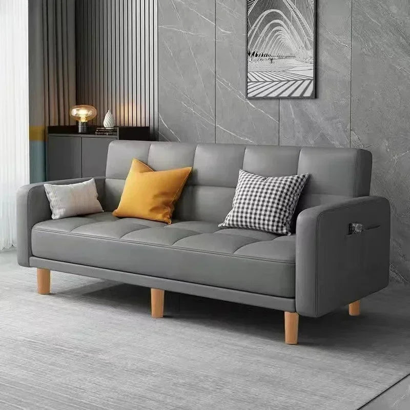 Modern Folding Fabric Sofa Bed for Small Apartments
