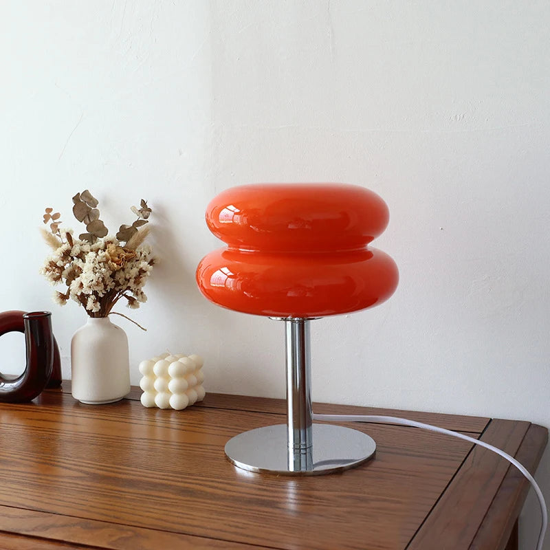 Macaron Table Lamp with Three-Color Dimmable Lighting