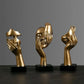 European Resin Abstract Mask Figurine for Modern Decor