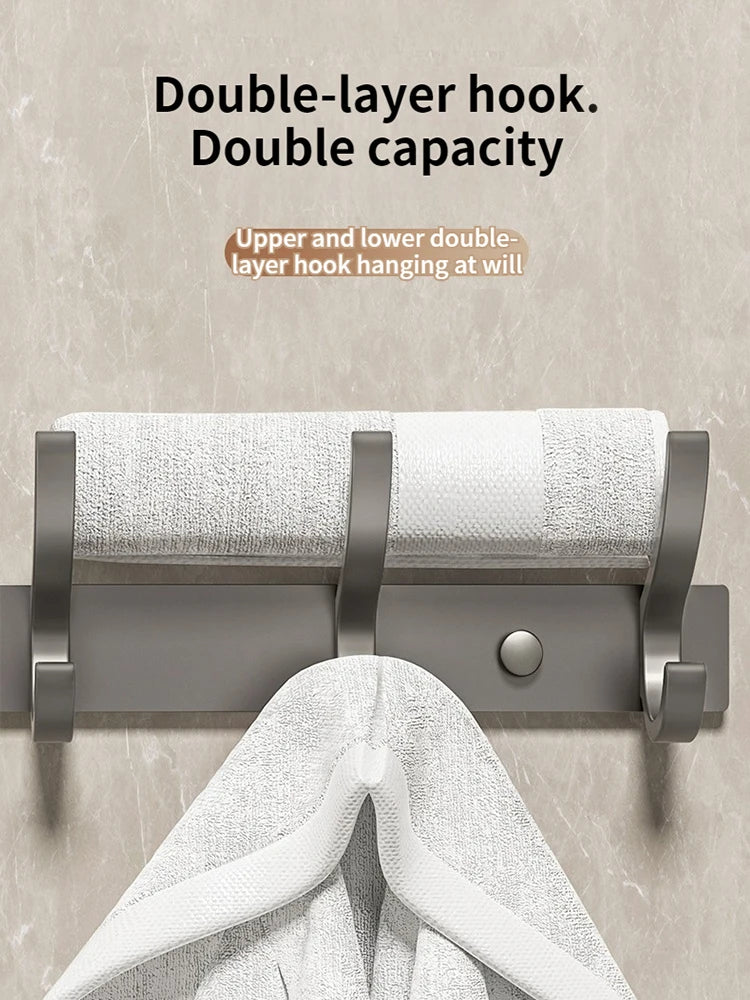 No-Drill Over-the-Door Clothes and Coat Hook Organizer