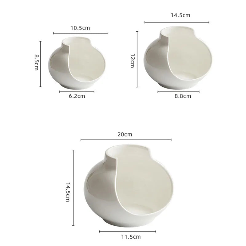 European White Ceramic Pasta and Dessert Bowl