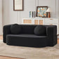 Modular Flannel Convertible Sofa Bed for Living Rooms