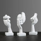 European Resin Abstract Mask Figurine for Modern Decor