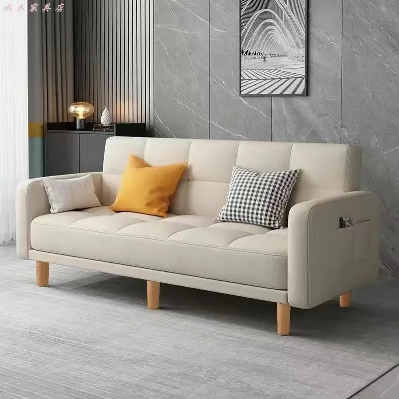 Modern Folding Fabric Sofa Bed for Small Apartments