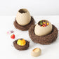 Eggshell-Shaped Ceramic Bowls for Creative Table Settings