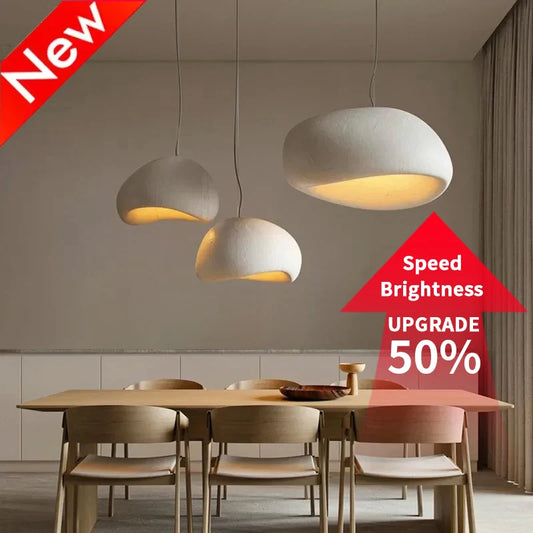 Nordic Wabi-Sabi E27 LED Pendant Ceiling Chandelier