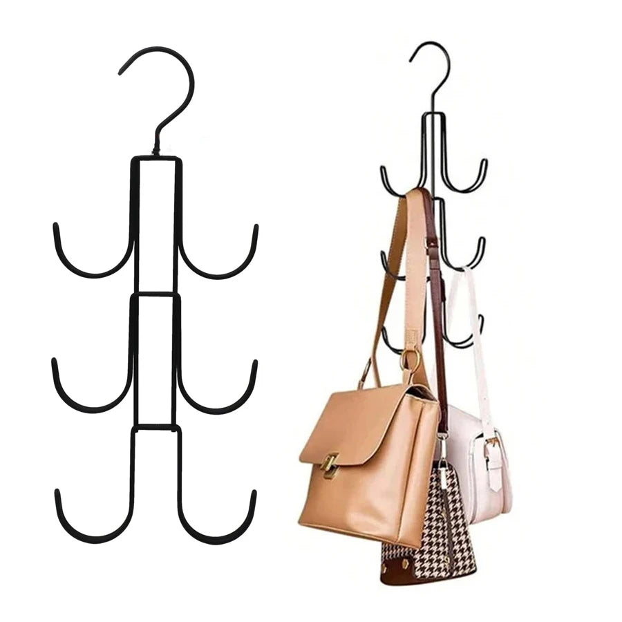 1–2 Pack Metal Purse Organizer and Closet Hanger