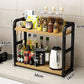 2-Tier Metal Countertop Kitchen Organizer Shelf Rack