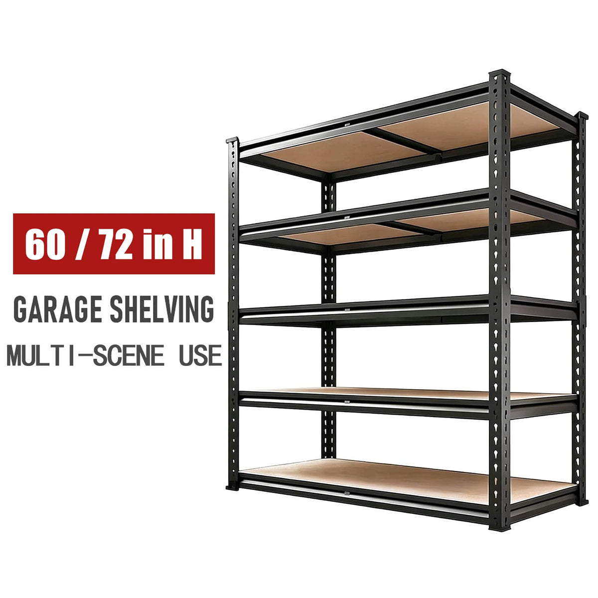 2000 lb Capacity Adjustable 5-Tier Heavy-Duty Garage Shelving