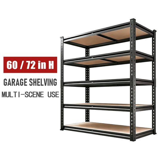2000 lb Capacity Adjustable 5-Tier Heavy-Duty Garage Shelving