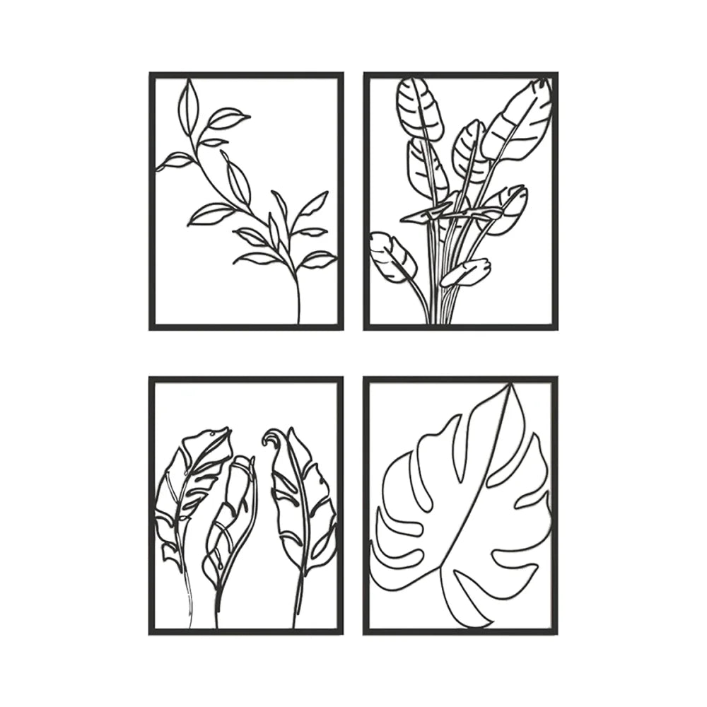 3-Piece Family Tree Metal Wall Art Decoration