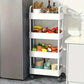Mobile Storage Cart with Open Shelves for Home