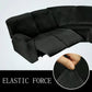 5-Seater L-Shaped Velvet Stretch Sofa Cover