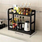 2-Tier Metal Countertop Kitchen Organizer Shelf Rack