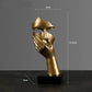 European Resin Abstract Mask Figurine for Modern Decor