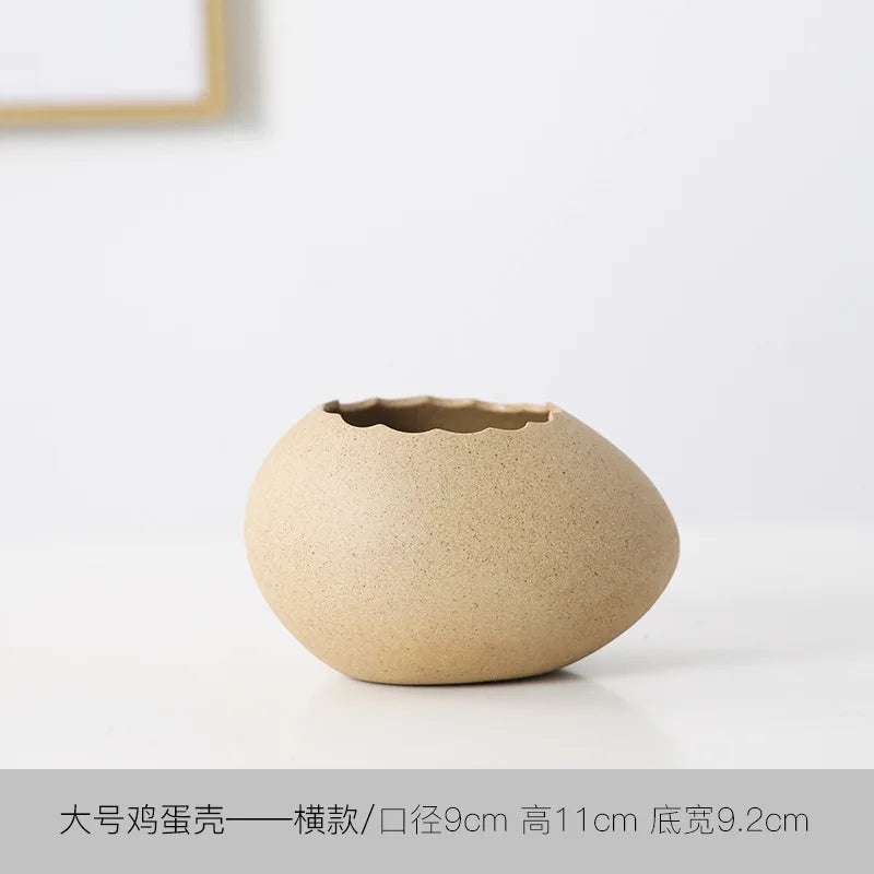 Eggshell-Shaped Ceramic Bowls for Creative Table Settings