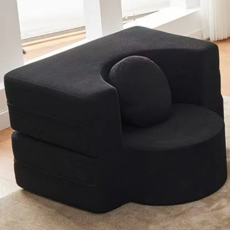 Modular Flannel Convertible Sofa Bed for Living Rooms