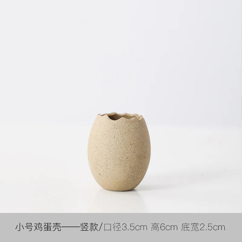 Eggshell-Shaped Ceramic Bowls for Creative Table Settings